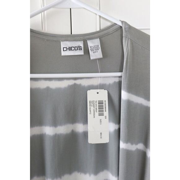 CHICO'S NWT $69 Tie Dye Wrap Elegant Cardigan Sweater Top Size 3 US XL - Picture 6 of 6